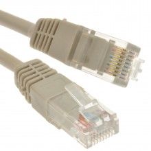 Grey network ethernet rj45 cat 5e utp patch lan copper cable lead 25m 000058 