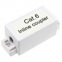 Inline punch down coupler for lan cables cat6 black 001563 