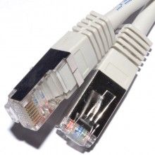 Grey network ethernet rj45 cat 5e utp patch lan copper cable lead 50m 004170 