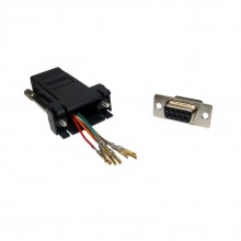 Rj45 female socket to 9 pin serial db9 male plug adapter 004267 