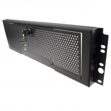 Security steel mesh panel for 19 inch rack networking data cabinets lockable 2u 010464 