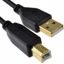 Gold usb 20 a to micro b fast charge and sync cable 24awg 5m black 009029 
