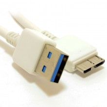 Hq usb 30 superspeed a to 10 pin micro b male cable white 1m 007402 