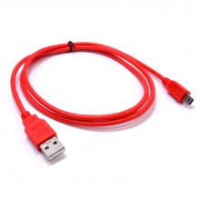 Usb 20 a to micro b data and charging shielded cable 2m red 008328 