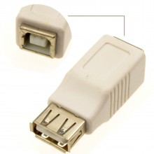 Usb 20 adapter usb a male plug to b female socket grey 002733 