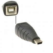 Usb 20 mini b 5 pin plug adaptor to usb a male adapter 002388 
