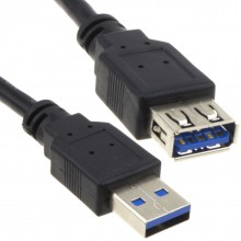 Usb 30 24awg high speed extension cable type a male to female black 05m 010245 