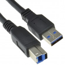 Usb 30 superspeed cable type plug a to type b plug black 1m 003396 