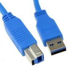 Usb 30 superspeed cable type plug a to type b plug blue 15m 006874 