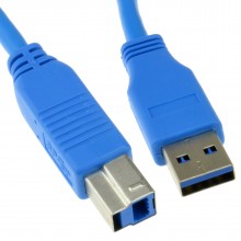 Usb 30 superspeed cable type plug a to type b plug blue 1m 003400 