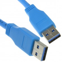 Usb 30 superspeed type a plug to a plug cable lead 5m black 22awg 010560 
