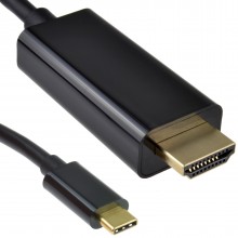 Usb 31 type c to hdmi lead 4k 60hz uhd cable adapter black 1m 009614 