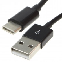 Usb type c male plug to mini b data sync charge cable black 1m 009448 