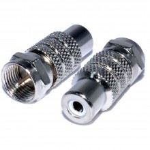 Coaxial screw coupler joiner for connecting bare ended coax cable 009006 