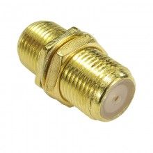 F type connector coupler for joining satellite virgin cables with nut 001107 