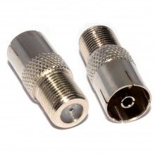 F type connector coupler join satellite virgin cables with nut gold 008516 