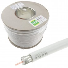 Hq rf coax socket to f connection male cable lead 1m white 002822 