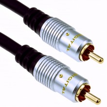 Pure ofc digital audio or composite cable phono plug to plug gold 15m 000603 