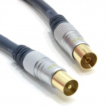 Pure ofc rf aerial coaxial lead gold ofc male to female extension 3m 008165 