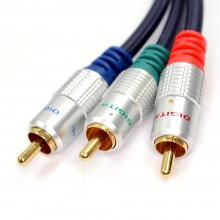 Pure ofc shielded component video rgb yuv cable 3 rca phonos 10m 000942 