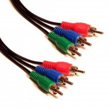 Rgb component video lead 3 phonos to 3 rca phono cable 1m 005705 
