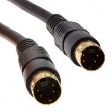 Svhs s video plug to plug video cable 4 pin mini din gold 15m 000229 