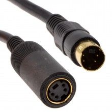 Svhs s video plug to socket extension cable gold 15m 000233 