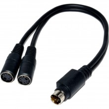 Svhs s video plug to socket extension cable gold 5m 000235 