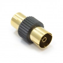 Tv freeview rf aerial cable joiner female to female coupler gold 005937 